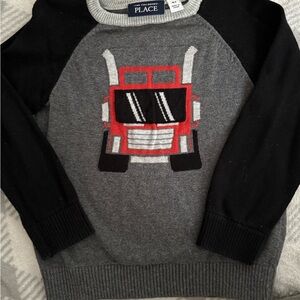The Children's Place Gray Sweater with Red Truck